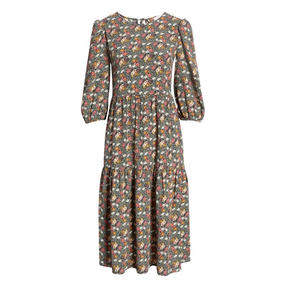 Charles Henry Dresses & Skirts - 🖤Charles Henry - Fall Floral Midi Dress